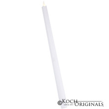 LED Taper Candle w/ Switch - White - 12'' - 10 Pack