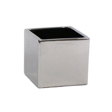 Silver Square Cube - 5.5"X5.5"X5"H  - 12 Pieces
