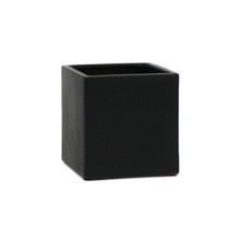Black Ceramic Square Cube - 3.75" - 12 Pieces