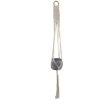 Case of 8 43" H Hanging Macrame With Aztec Ceramic Pot, Clay