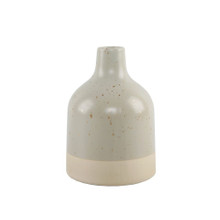 Case of 4 7"H Two-Tone Speckle Ceramic Vase, Sage