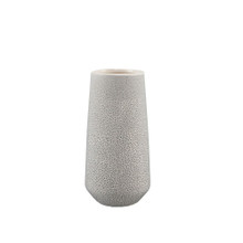Case of 8 8" H Leather Finish Ceramic Vase Planter, Grey