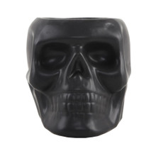 Case of 8 4.5x3.5 Ceramic Sugar Skull Planter, Black