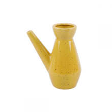 Case of 8 7" Ceramic Watering Can, Speckle Mustard