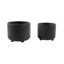 Case of 8 6" & 4.75“ Spider Web Footed Ceramic, Set Of 2