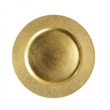 Case of 24 Sand Charger Plate Gold 13"