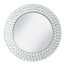 Case of 6 Mirror Charger Plate 13"D W/ Round Triple Beads Amz