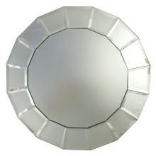 Case of 6 Mirror Glass Charger 13"D Beveled Block