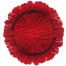 Case of 12 Reef Red Charger Plate 13"D
