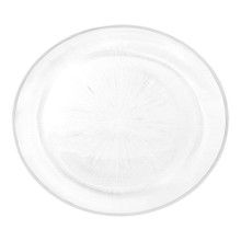 Case of 12 Elite Glass Charger Plate W/White Rim 12.6"D