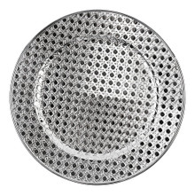 Case of 24 Impressions Silver Charger Plates 13"D Electroplated