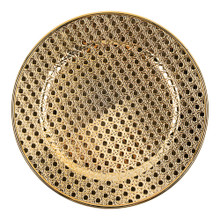 Case of 24 Impressions Gold Charger Plates 13"D Electroplated