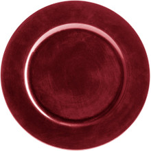 Case of 24 Red Round Charger Plate 13"