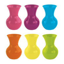 Case of 24 - 7" Sweetheart Vase - Popsicle Assortment, Plastic