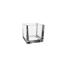 Case of 12 - 4" x 4" x 4" Square Vase - Crystal