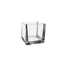 Case of 6 - 5" x 5" x 5" Square Vase - Crystal