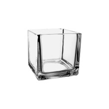Case of 6 - 6" x 6" x 6" Square Vase - Crystal