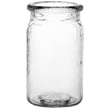 Case of 12 - 6 1/2" Hammered Jar - Crystal
