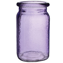 Case of 24 - 6 1/2" Hammered Glass Jar - Vintage Purple