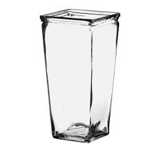 Case of 12 - 9" Tapered Square Vase - Crystal