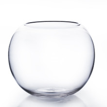 10" x 8" Clear Bubble Bowl Vase - 4 Pieces