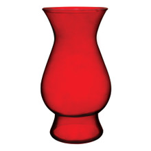 Case of 6 - 10 5/8" Bella Glass Vase - Ruby