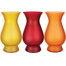 Case of 6 - 10 5/8" Bella Glass Vases - Campfire Assortment