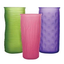 Case of 12 - 9 3/4" Rose Glass Vases - Breeze Assortment