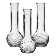 Case of 24 - 8.5" Dot-Dash Bud Vase - Crystal