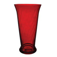 Case of 4 - 10 1/2" Romanesque Glass Vase - Ruby