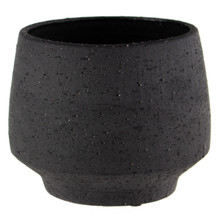 Case of 6 - 4" Tapered Pot - Charcoal Stoneware Planter