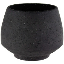 Case of 6 - 4.5" Tapered Pot - Charcoal Stoneware Planter