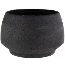 Case of 6 - 6" Tapered Pot - Charcoal Stoneware Planter