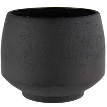 Case of 6 - 6.5" Tapered Pot - Charcoal Stoneware Planter
