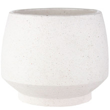 Case of 6 - 6.5" Tapered Pot - White Stoneware Planter