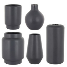 Case of 15 - Mod Bauble Bud Vase Asst - Charcoal