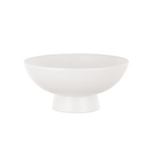 Case of 6 - 6" Demi Footed Bowl - White Plastic