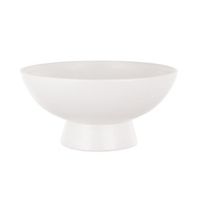 Case of 6 - 8" Demi Footed Bowl - White Plastic