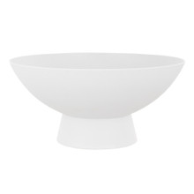 Case of 4 - 10" Demi Footed Bowl - White Plastic