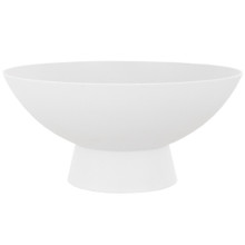 Case of 4 - 12" Demi Footed Bowl - White Plastic