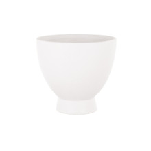 Case of 12 - 4" Dahlia Footed Urn - White Plastic