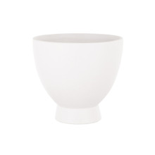 Case of 6 - 6" Dahlia Footed Urn - White Plastic