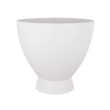 Case of 6 - 8" Dahlia Footed Urn - White Plastic