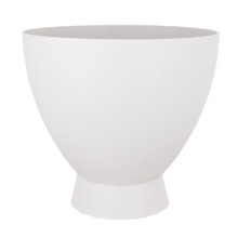 Case of 4 - 10" Dahlia Footed Urn - White Plastic