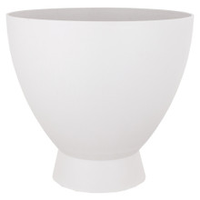 Case of 4 - 12" Dahlia Footed Urn - White Plastic