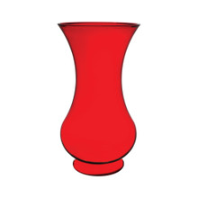 Case of 12 - 9 3/4" Glass Pedestal Vase - Ruby
