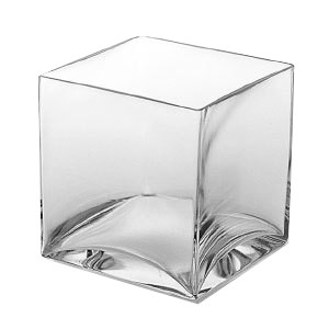 7 Clear Cube Vase 4 Pieces Eventswholesale Com