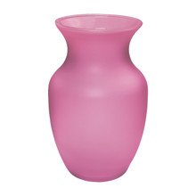 Case of 6 - 8" Glass Rose Vase - Matte Blush Rose