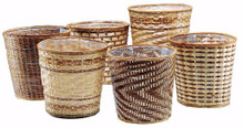 48 Pcs - Assorted Natural Bamboo Basket Pot Covers - 6 Inch