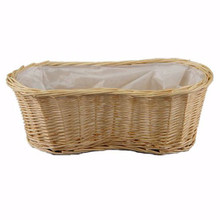 24 Pcs - Light Willow Double Bloomer Baskets - 6 Inch